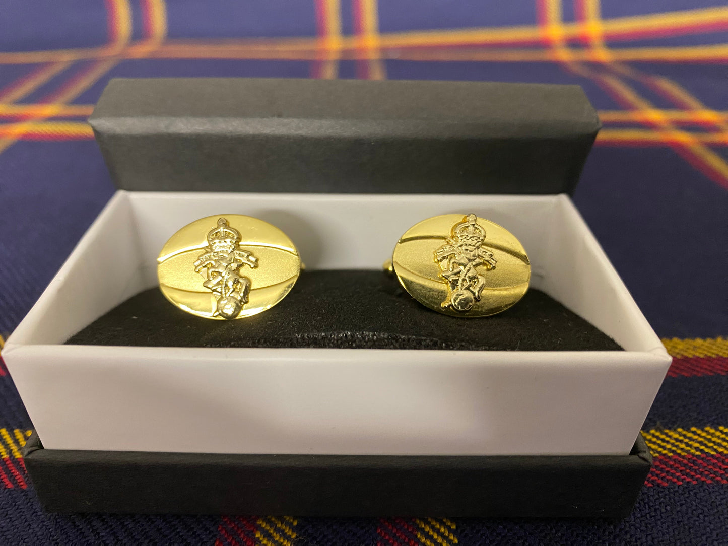 REME Cufflinks Raised Badge - Oval