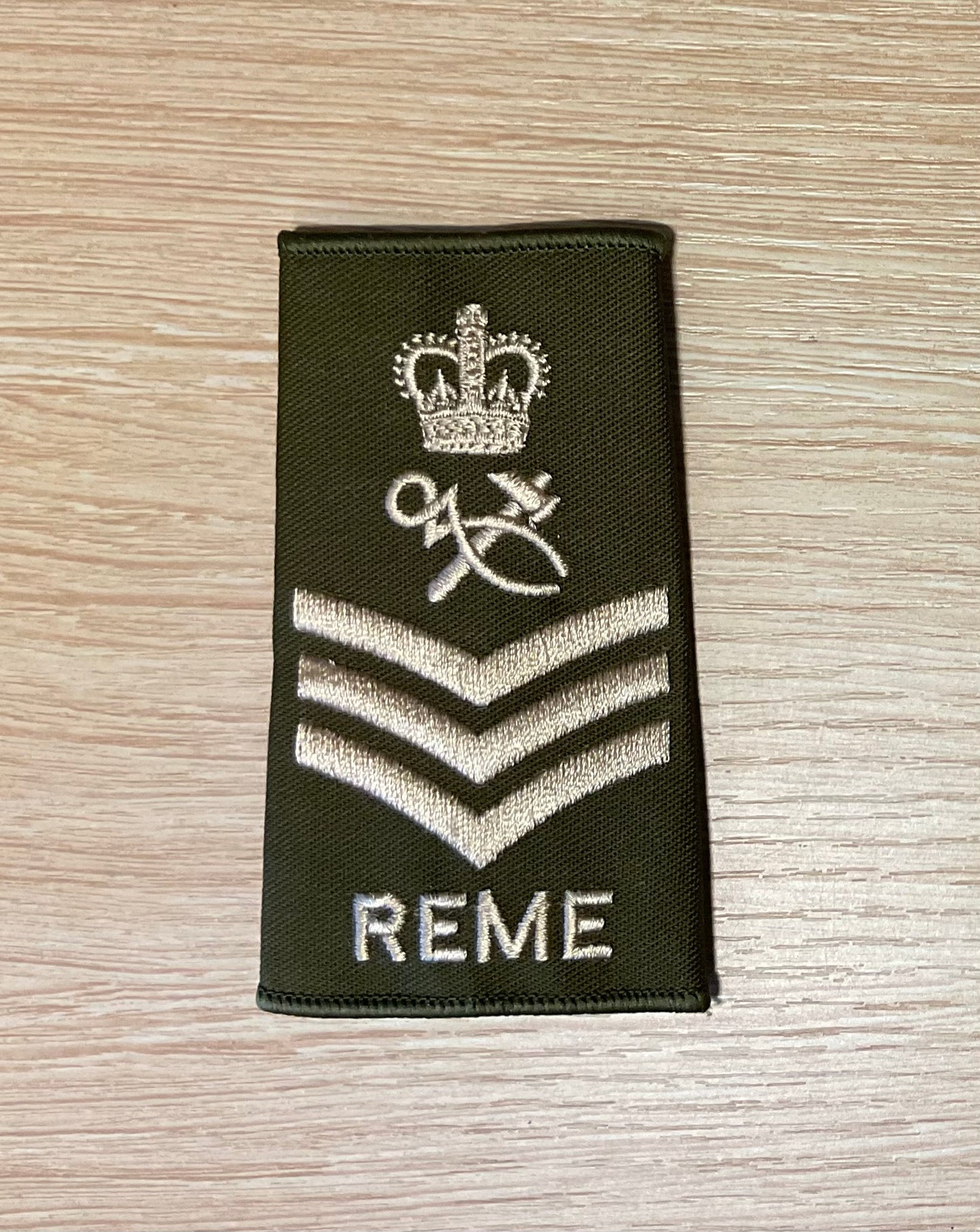 Rank Slide REME with Queens Crown (Olive)