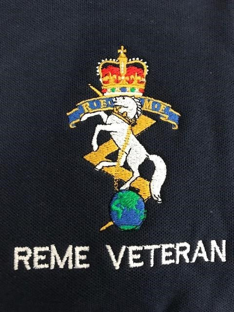 REME Veteran Polo Shirt - Navy Long Sleeve