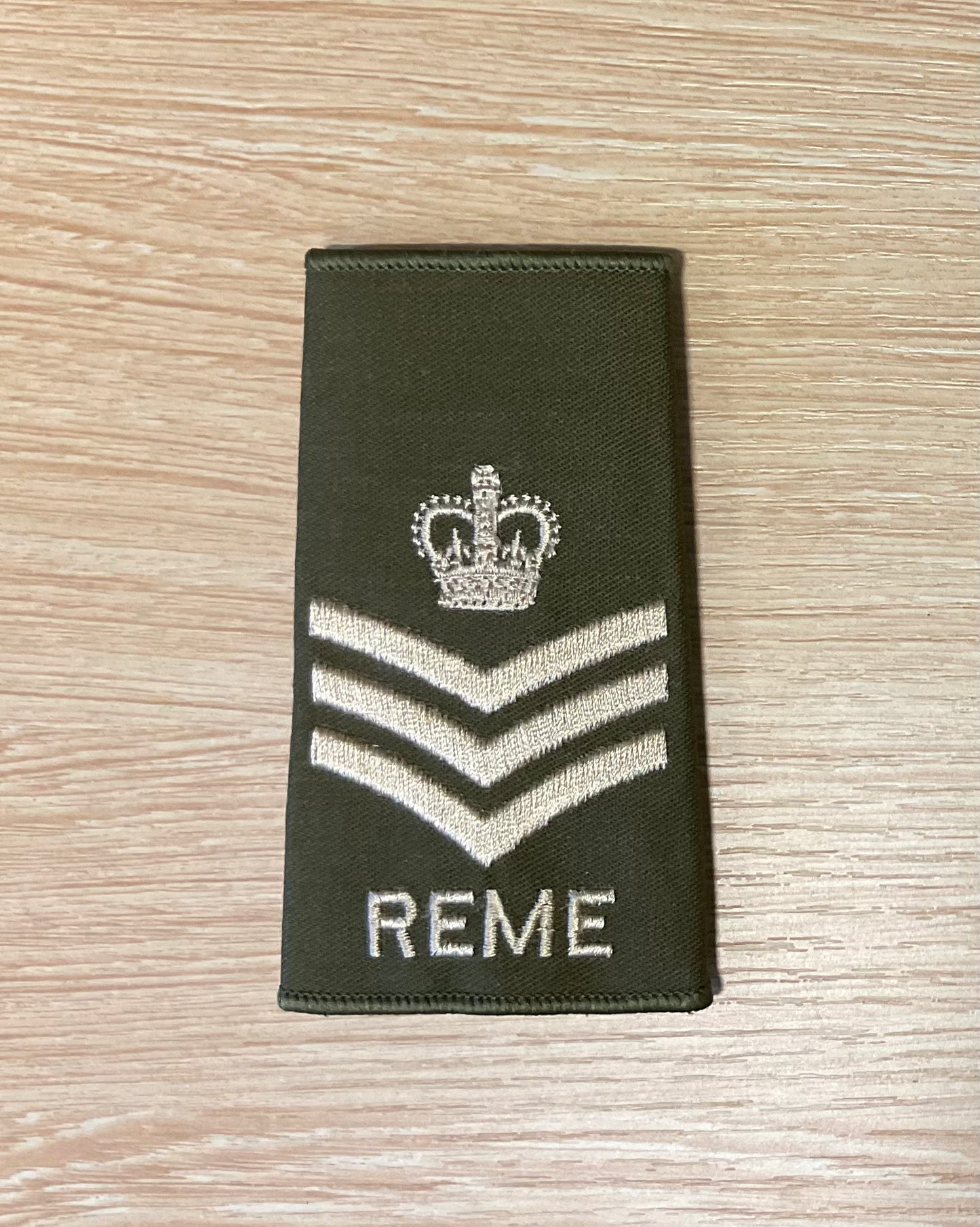 Rank Slide REME with Queens Crown (Olive)