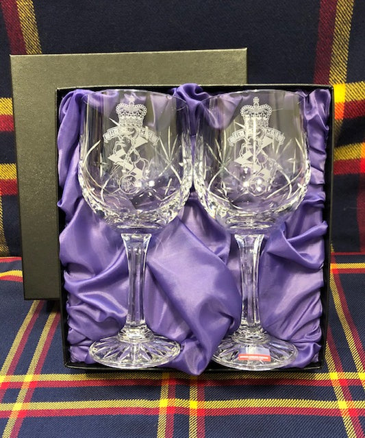 REME Crystal Cut Cumbria Wine Glasses