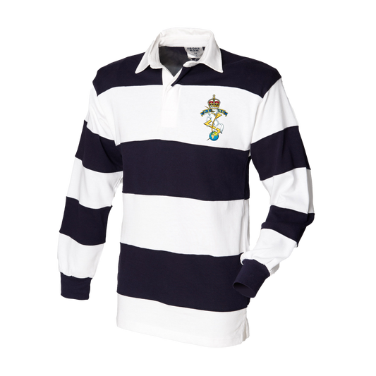 REME Rugby Shirt - White/Navy Stripe
