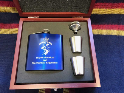 REME Hipflask & Two Thimble Cups