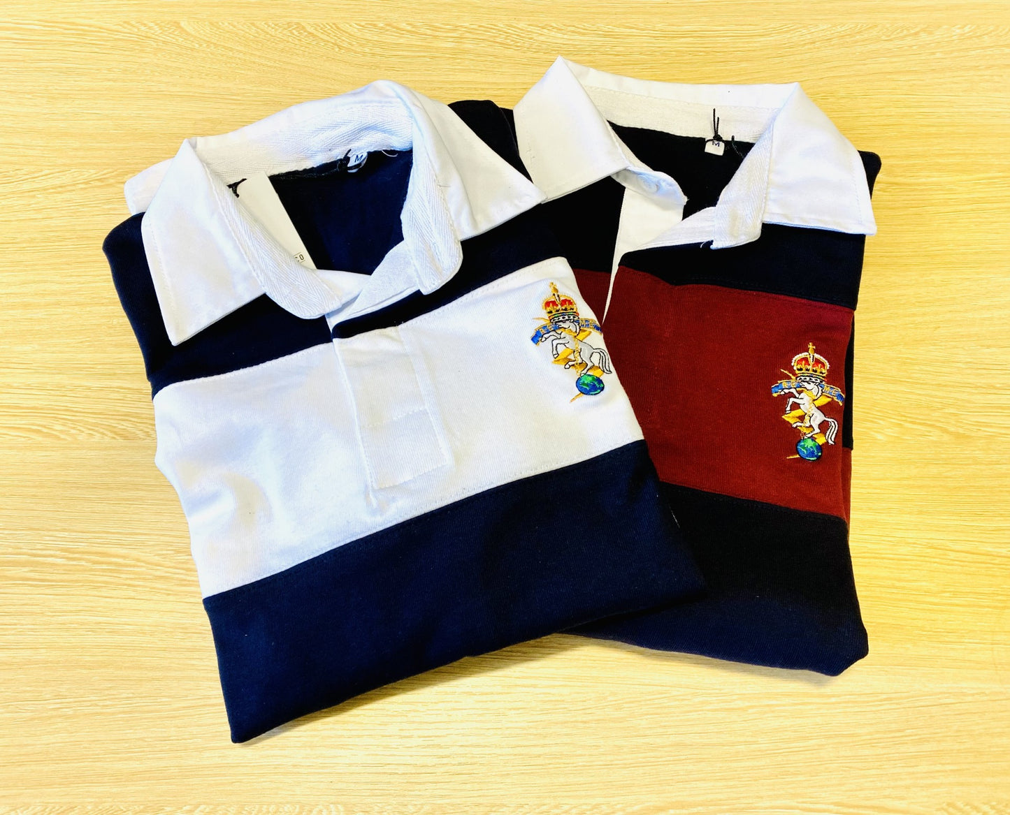 REME Rugby Shirt - Burgundy/Navy Stripe