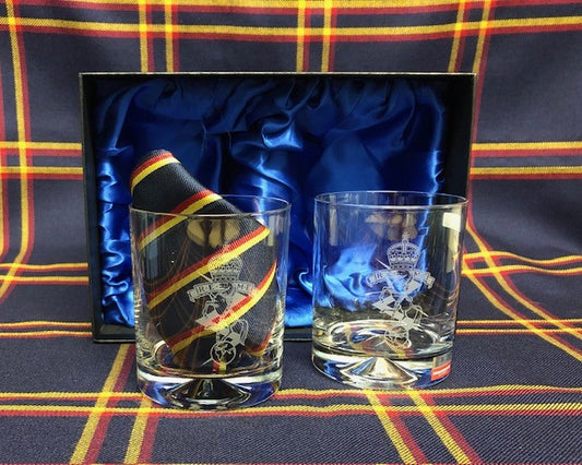 REME Whisky Bubble Base Glasses (2) Boxed