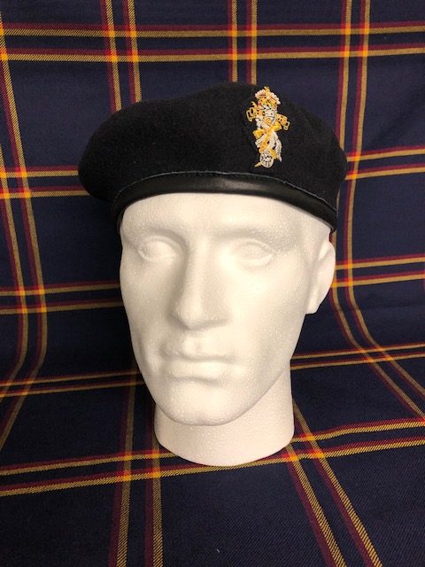 REME Beret with Sewn on Navy Cloth Capbadge