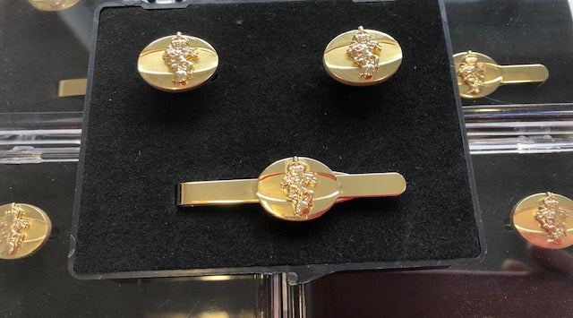 REME Cufflinks & Tie Slide (Raised Badge)