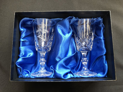 REME Windsor Crystal Large Port Glasses Boxed